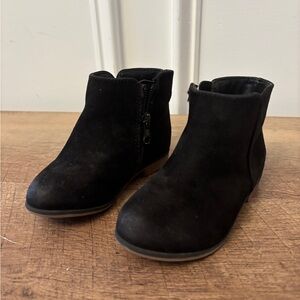 Cat & Jack Toddler Penelope Zipper Boots Black Size 7